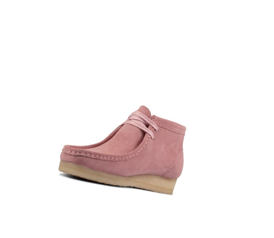 Wallabee Clarks Oryginalne Zamszowe Damskie Różowe | PDLIEK017