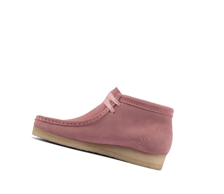 Wallabee Clarks Oryginalne Zamszowe Damskie Różowe | PDLIEK017