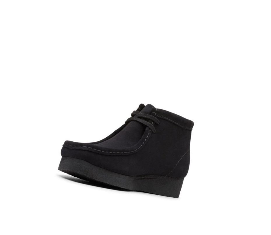 Wallabee Clarks Oryginalne Zamszowe Damskie Czarne | RWBLVI562