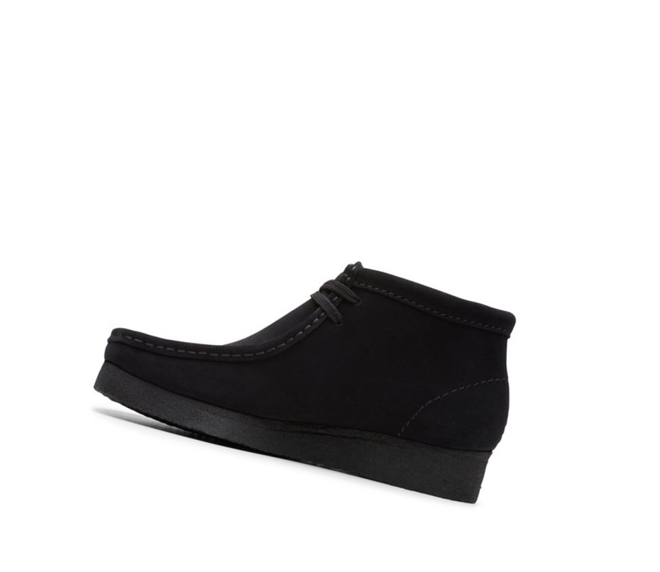 Wallabee Clarks Oryginalne Zamszowe Damskie Czarne | RWBLVI562