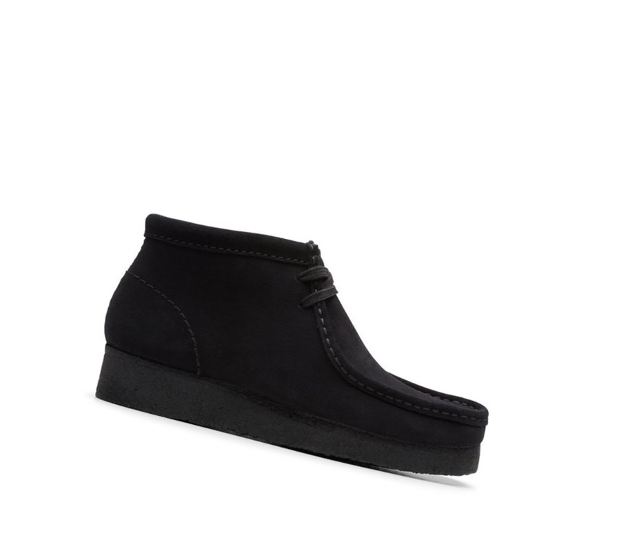 Wallabee Clarks Oryginalne Zamszowe Damskie Czarne | RWBLVI562