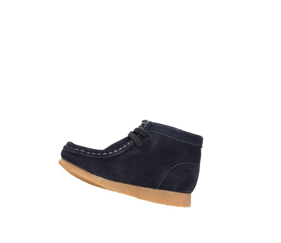 Wallabee Clarks Oryginalne Zamszowe Dziewczynka Granatowe | TFOWLY745