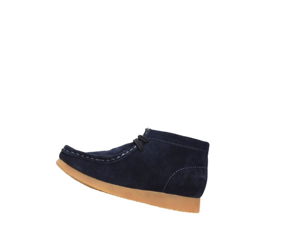 Wallabee Clarks Oryginalne Zamszowe Dziewczynka Granatowe | ZXTAJU035