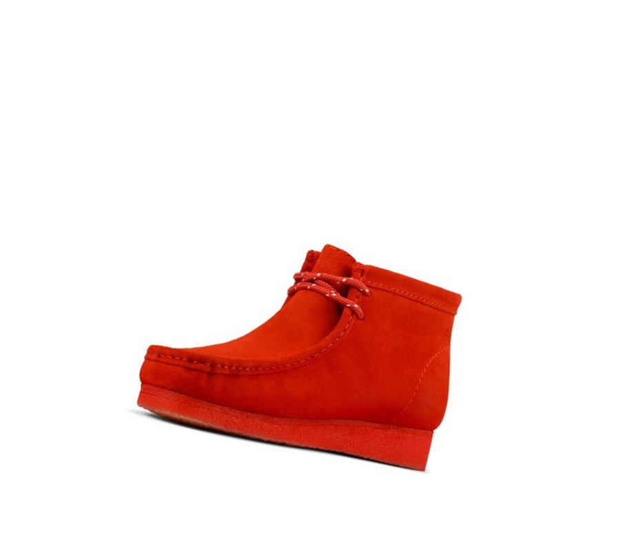 Wallabee Clarks Oryginalne Zamszowe Męskie Czerwone | CUTDMF384