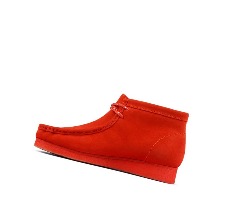 Wallabee Clarks Oryginalne Zamszowe Męskie Czerwone | CUTDMF384