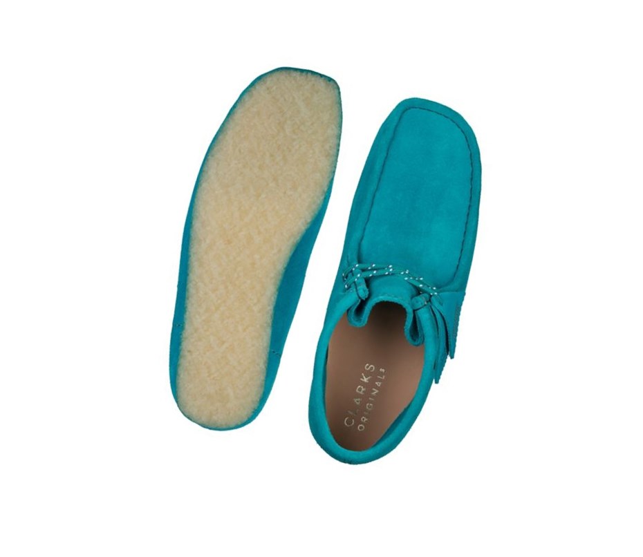 Wallabee Clarks Oryginalne Zamszowe Męskie Indygo | DVOWCK124