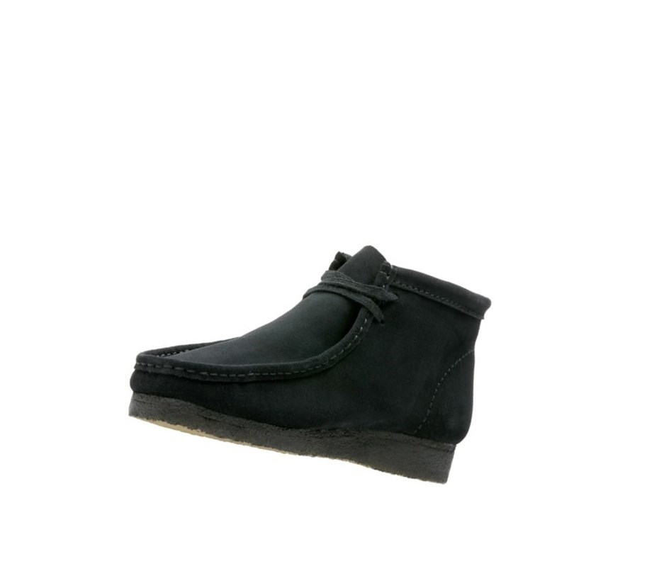 Wallabee Clarks Oryginalne Zamszowe Męskie Czarne | GCXWQB398