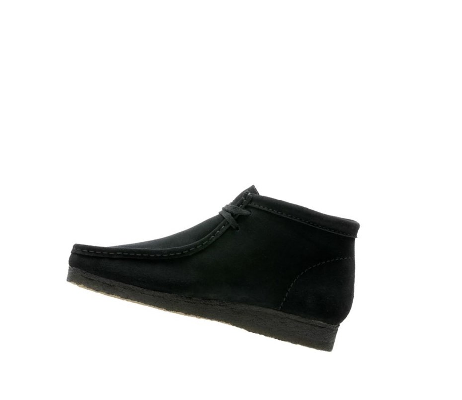 Wallabee Clarks Oryginalne Zamszowe Męskie Czarne | GCXWQB398