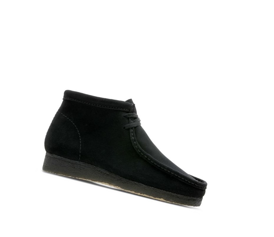 Wallabee Clarks Oryginalne Zamszowe Męskie Czarne | GCXWQB398